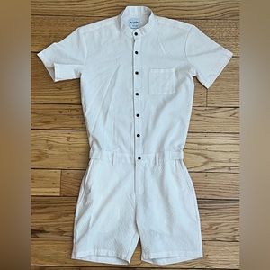 RomperJack Pink/White Pinstripe